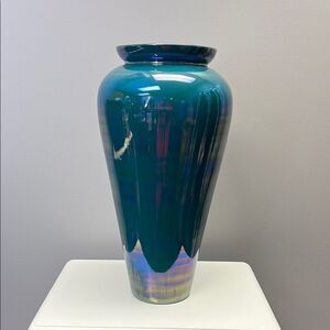 Pier 1 Iridescent Teal Vase